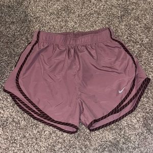 Purple Nike Tempo Dri-Fit shorts